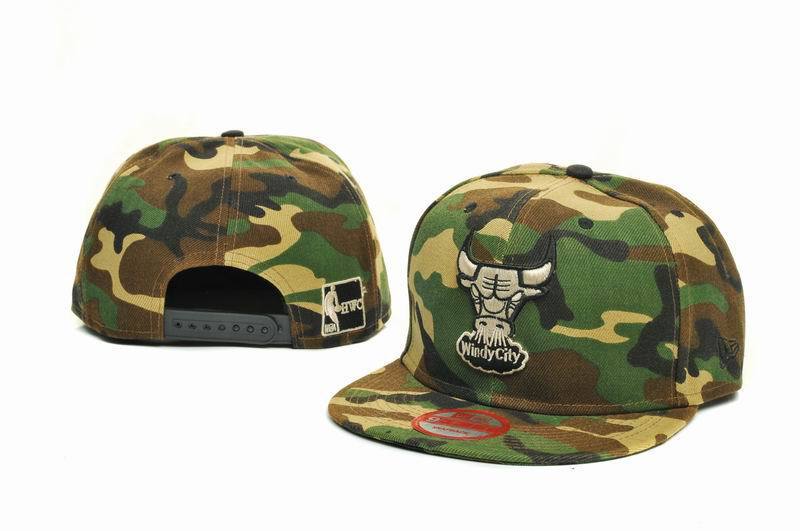 Chicago Bulls Camo Snapback Hat GF